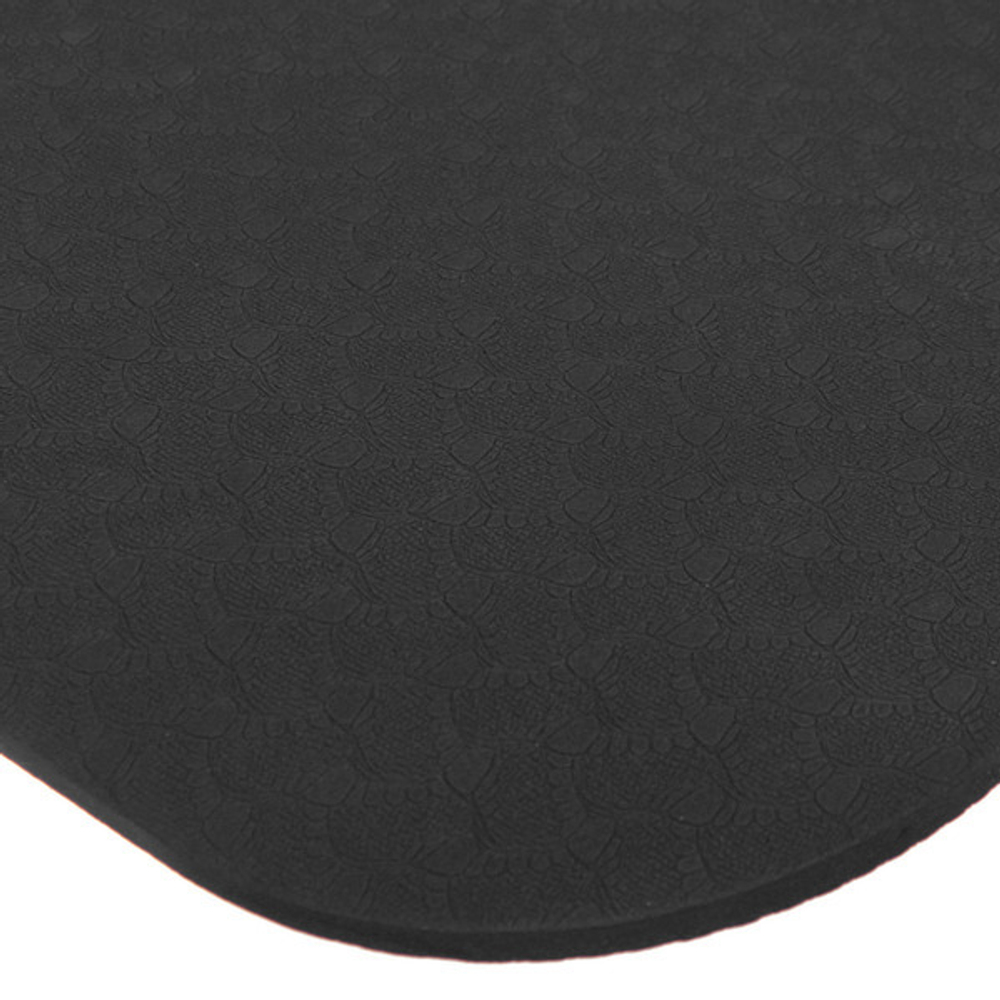 Коврик для йоги 6 мм 183*61 см «Шамбола» с лазерной гравировкой (ТРЕ), черный