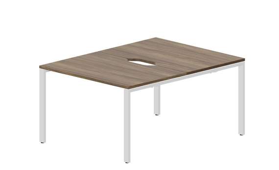 Составной стол Strike на 2 рабочих места 1180х1566х750мм (2 эргономичных выреза)