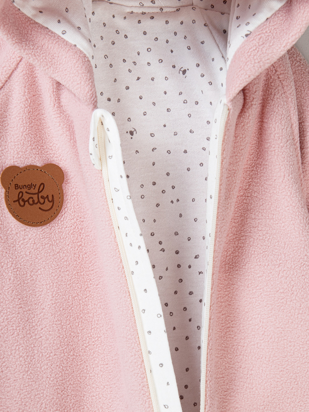 Комбинезон флисовый с закрытой ножкой "Роза"