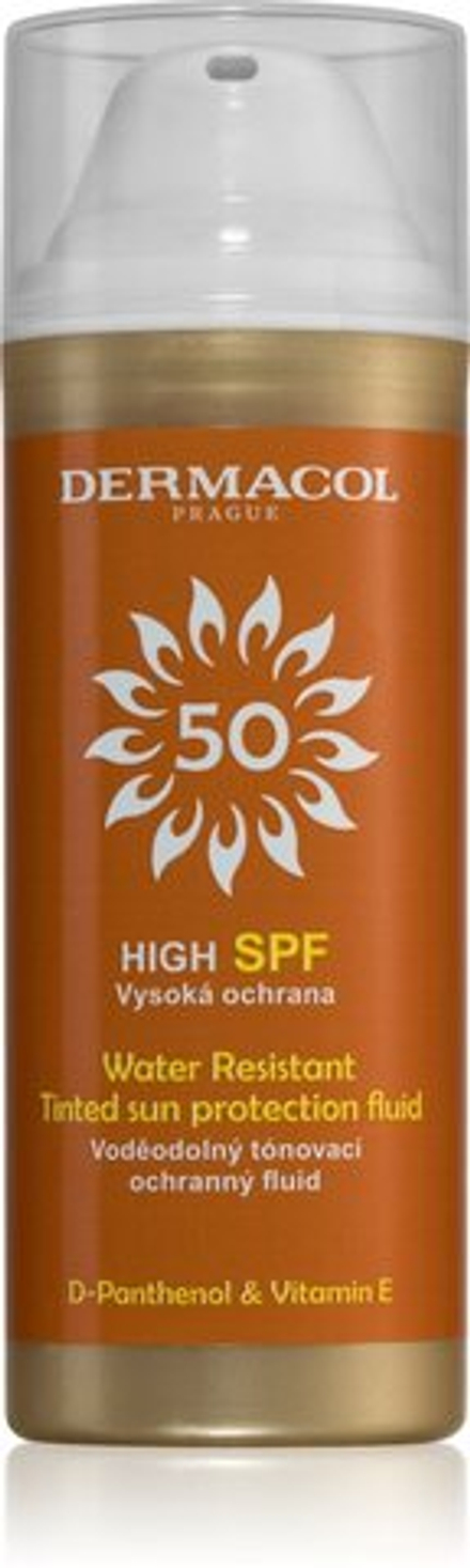 Dermacol Sun Water Resistant - водостойкий тонизирующий флюид для лица с высокой степенью защиты от ультрафиолета /  SPF 50 50  ml  / GTIN 8595003117876