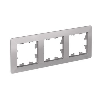 Рамка 3-м AtlasDesign Air алюм./дым. черн. SE ATN220303