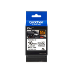 Brother TZE-FX241 кассета с лентой для печати наклеек (эластичная), чёрный шрифт на белой основе, 18мм*8м
