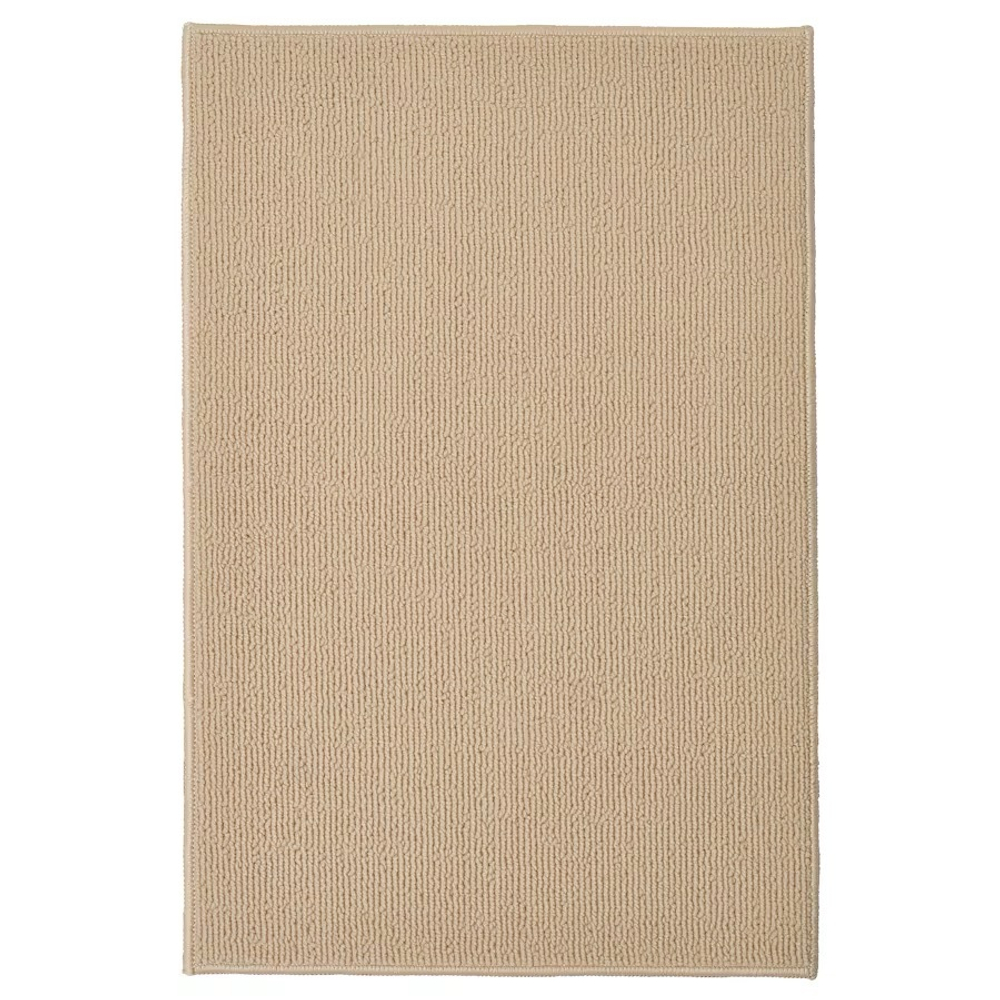 ФИНТСЕН FINTSEN Коврик для ванной 40x60 см, бежевый