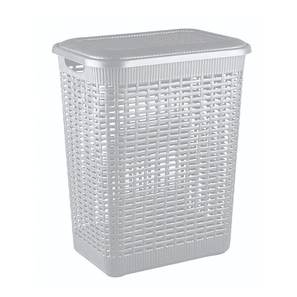 Корзина для белья 30л, 370х260х465 мм (светло-серый)