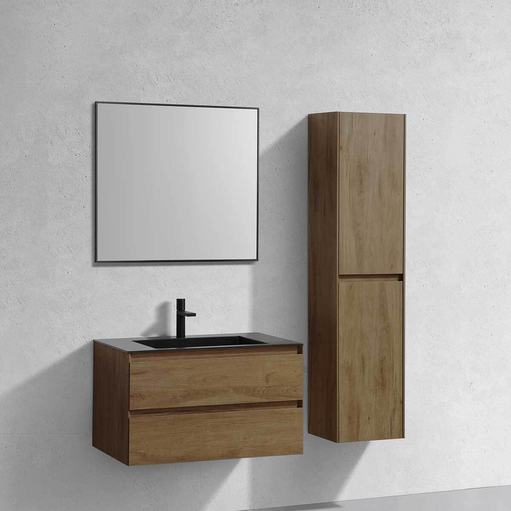 Тумба под раковину Vincea Luka 800 подвесная, 2 выкатных ящика soft-close, T.Oak