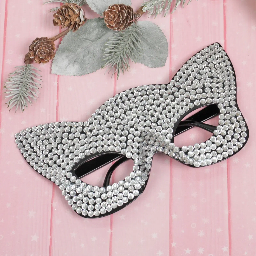 Очки карнавальные «Блестящая кошка» 18,3*10 см