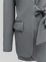 Пиджак Luxor свободный без пуговиц с завязками и двумя карманами однотонный