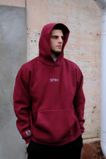 Худи SPACE OverSize Флис Бордовый