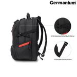 Рюкзак GERMANIUM "S-03" универсальный, с отделением для ноутбука, увеличенный объем, черный, 46х32х26 см, 226949