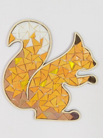 Набор для творчества мозаика стеклянная Розовый Кот 18 см.