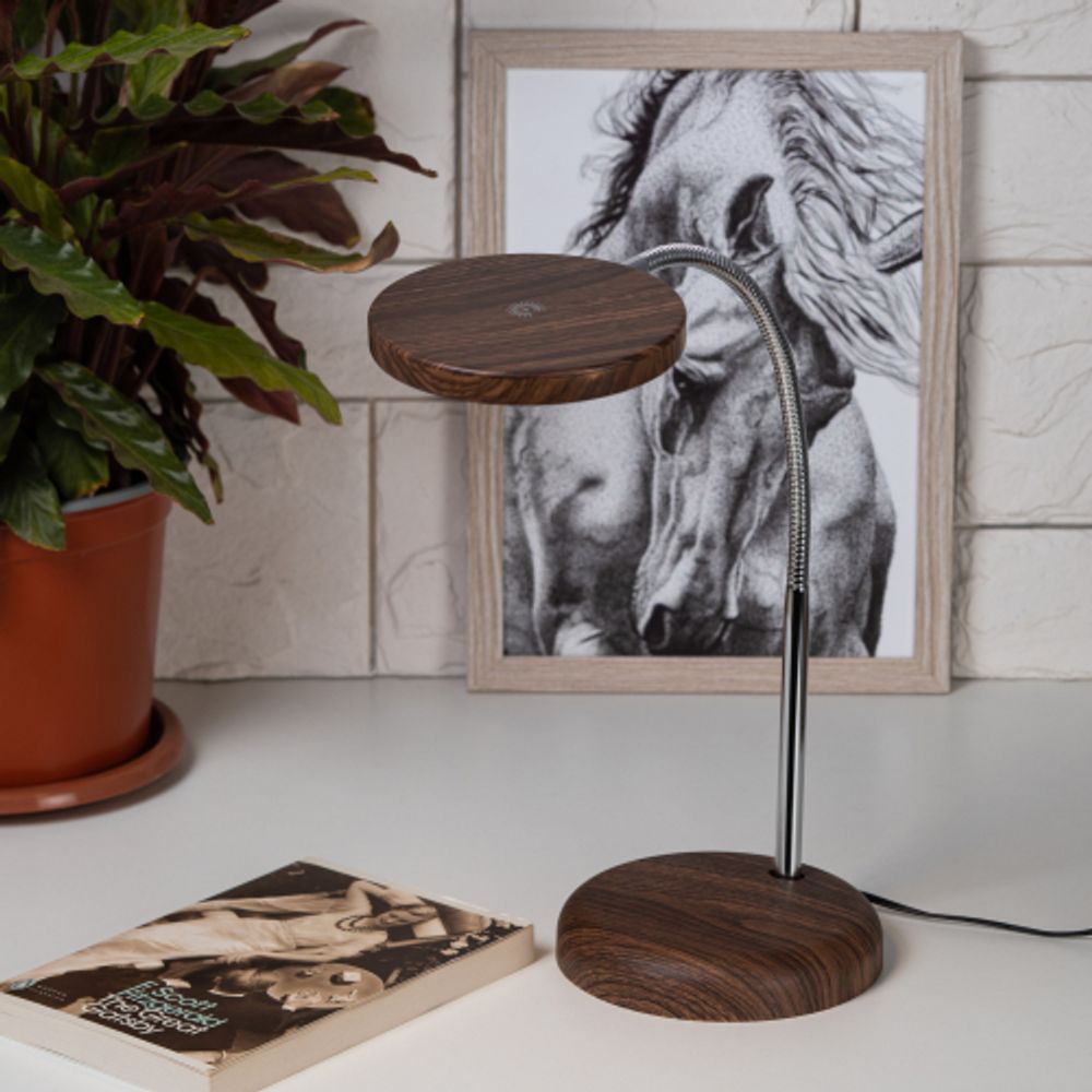 Настольный светильник ЭРА NLED-436-8W-WOOD светодиодный дерево | Светодиодные настольные лампы