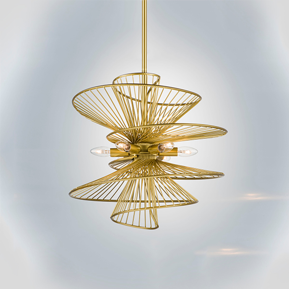 728163 Люстра ZETA 6х40W E14 ЗОЛОТО