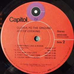 Винтажная виниловая пластинка LP Joy Of Cooking Closer To The Ground (USA 1971)