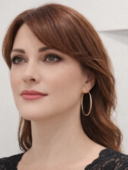 Серьги Xuping «Классические кольца» Gold 18K