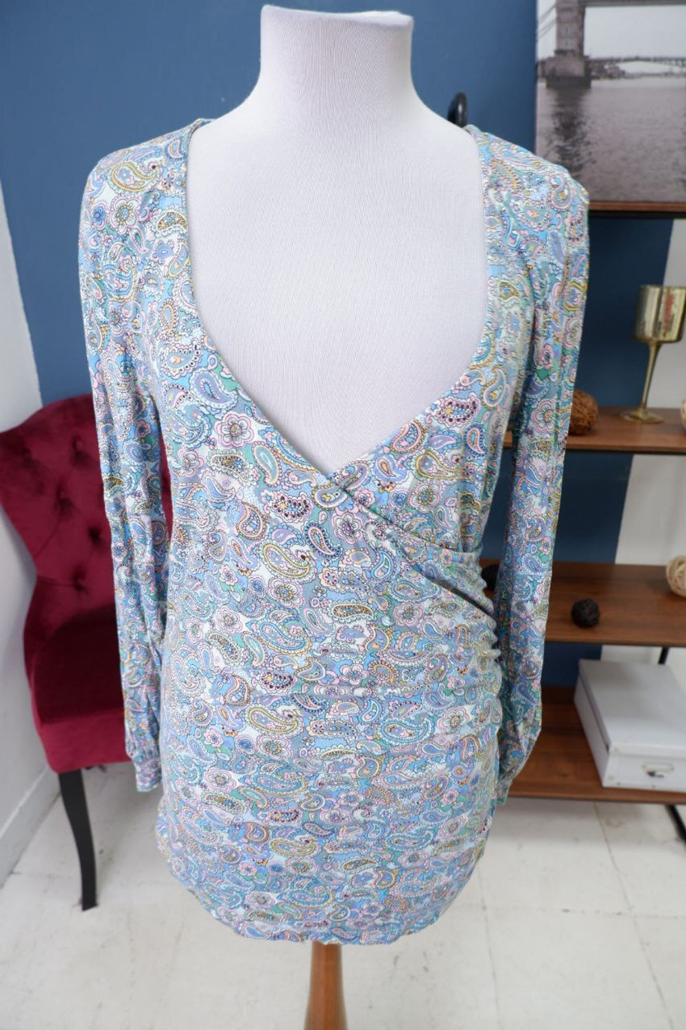 Блузка Nuova Vita c принтом 44-46 размер