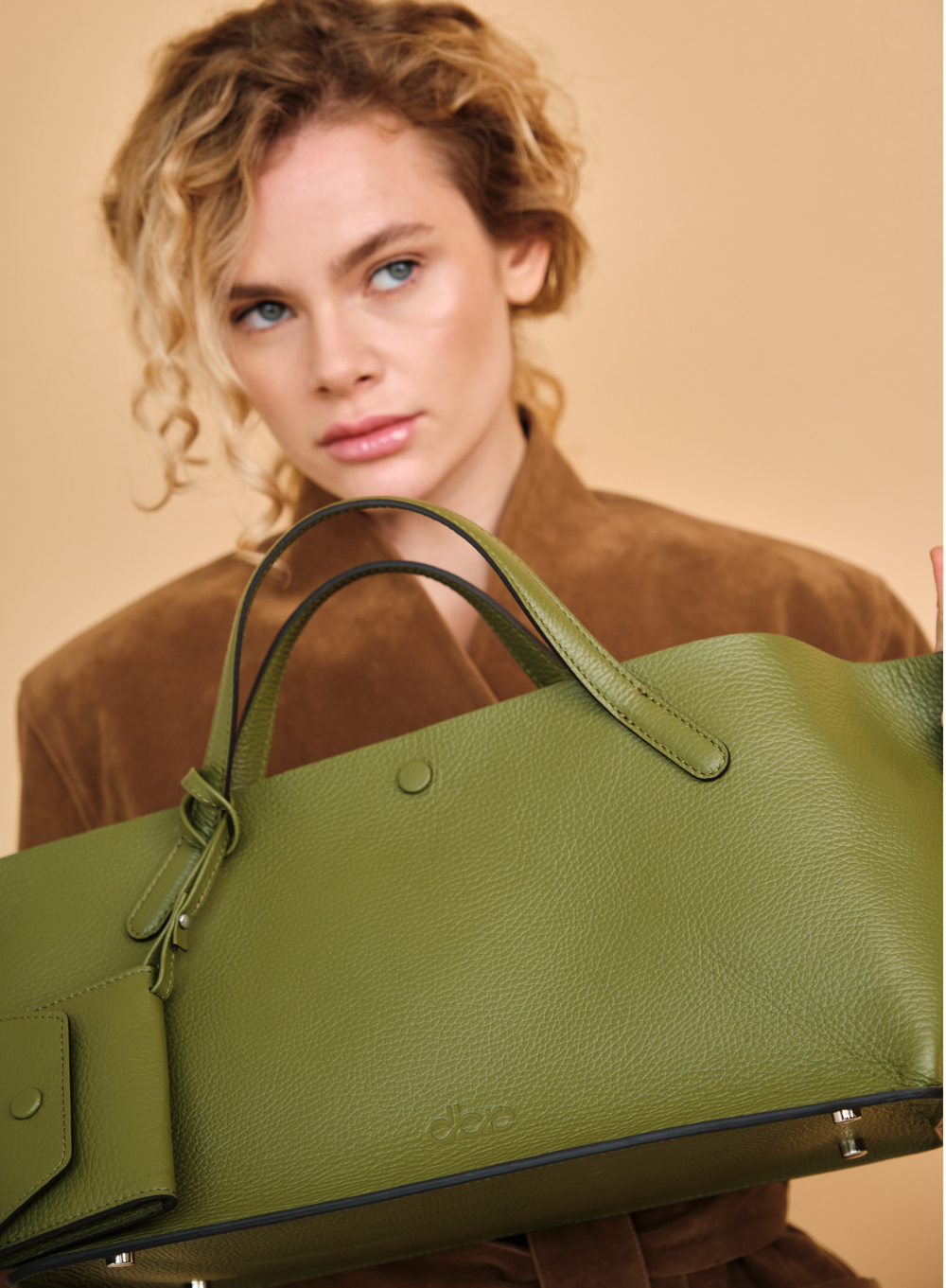 Женская кожаная сумка Dari DBR 31136 зеленая водоросль