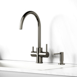 Смеситель для кухни Sancos Taper с краном для фильтра, вороненая сталь, SC4012GG