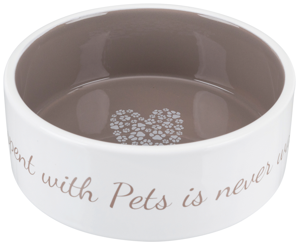 Миска керамическая Pet's Home, 1.4 л/ ø 20 см, кремовый/петроль, Trixie