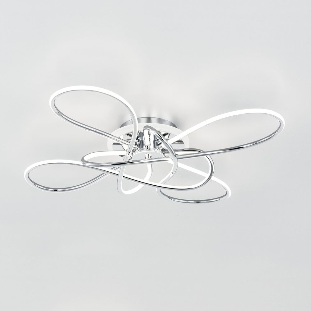 Citilux Джемини CL229B141E LED RGB Люстра с пультом Хром