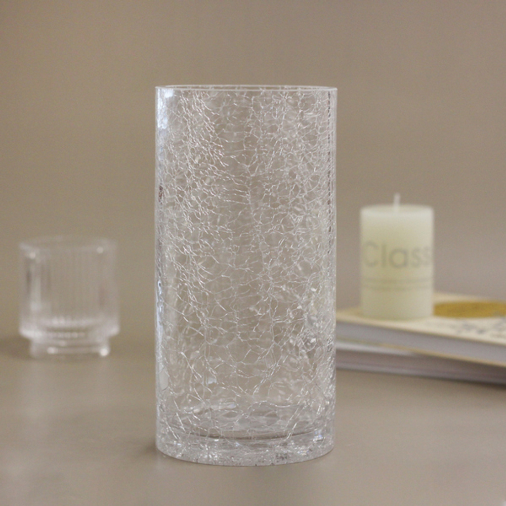 Ваза стеклянная «Паутинка» 10*20см