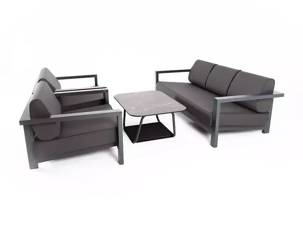 "Гранада" лаунж-зона из алюминия со столиком из HPL