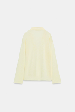 ZARA СВОБОДНОЕ ПОЛО С ДЛИННЫМИ РУКАВАМИ, ЖЕЛТЫЙ