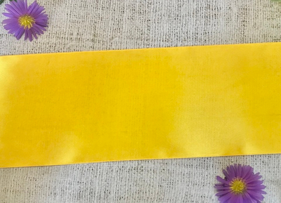 Лента атласная, ш. 10 см, янтарный