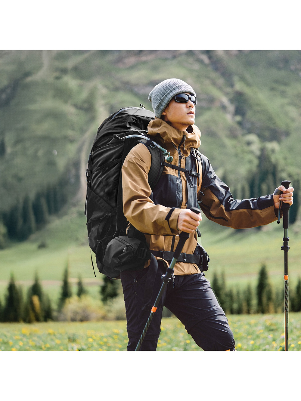 Рюкзак туристический Naturehike Helium Series 70 л, размер M, черный