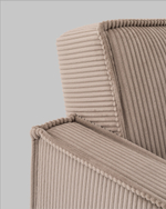 Диван прямой Кассель велюр рельефный бежевый