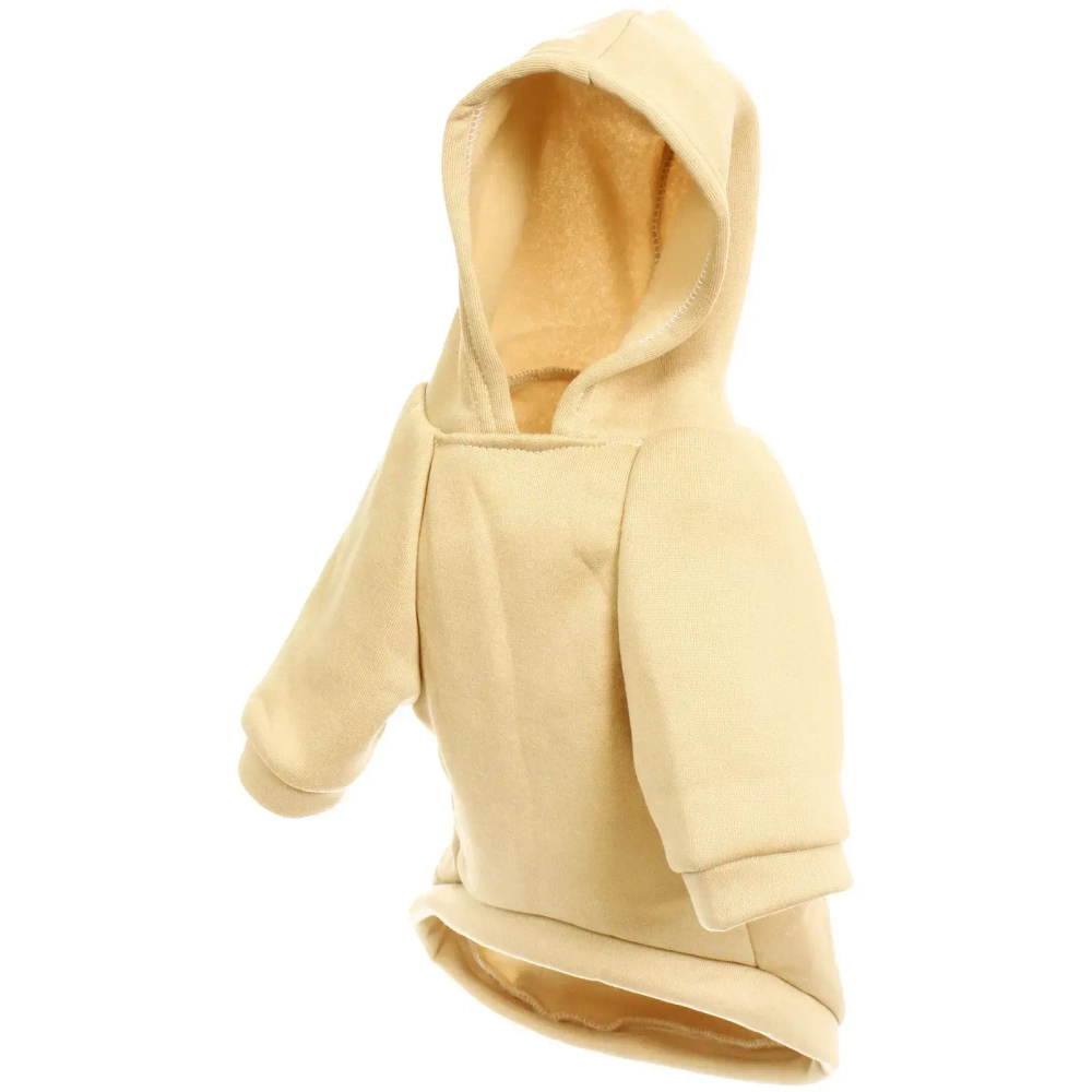 Кофта - толстовка для мелких пород собак «BRO Style», цвет молочный, р L (на флисе)