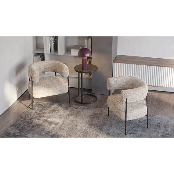 Кресло HugMe, бежевое букле