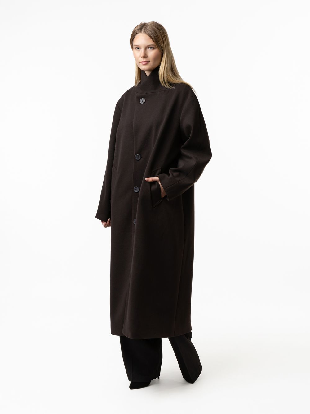 Пальто Dryg однобортное черное