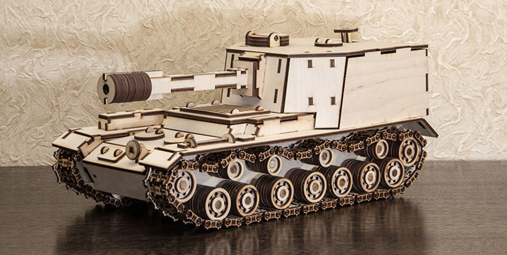 Артиллерийская установка Танк Сау-212 от EWA - Деревянный конструктор ,3D пазл, сборная модель, военная техника