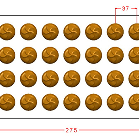 1029 | Форма для шоколадных конфет (275*175 мм)