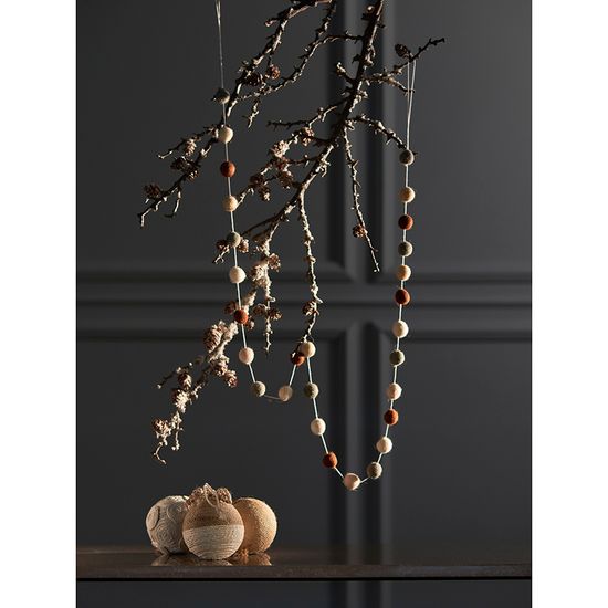 Набор елочных шаров zero waste из джута из коллекции new year essential