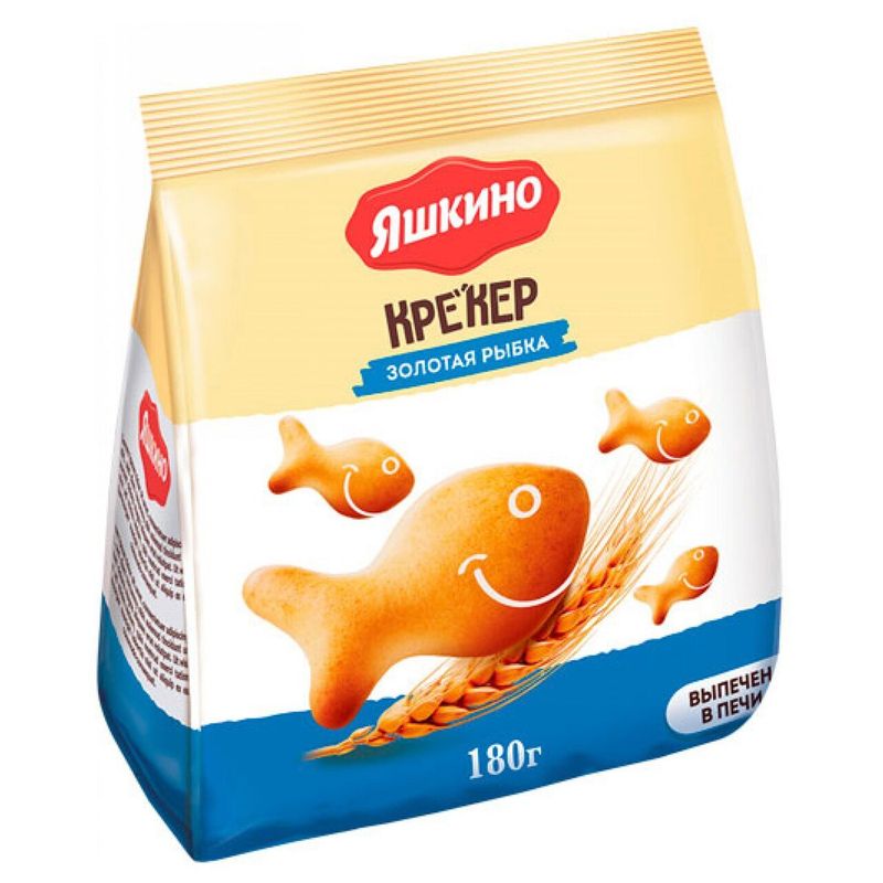 Печенье Яшкино крекер Золотая Рыбка 180 шт/гр