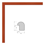 Фоторамка 10х15 см оранжевая, арт. 1015.592564