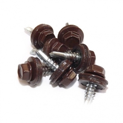 Саморез кровельные коричневые 19ммх5,5 RAL8017