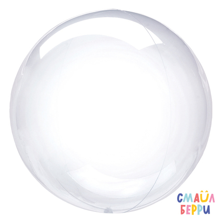 Шар (36''/91 см) Сфера, Deco Bubble, Прозрачный, Кристалл, 1 шт. в уп. Смайл