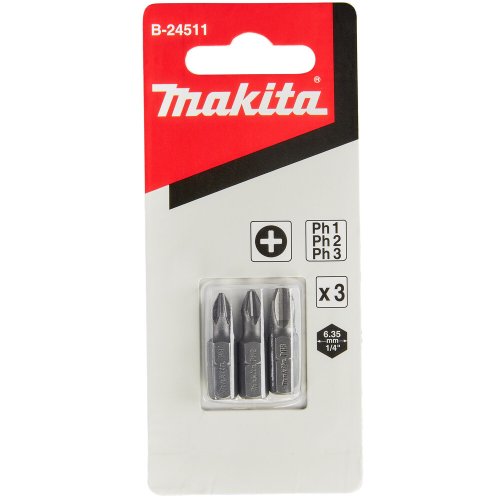 Биты Makita C-form PH1/PH2/PH3-25 мм 3 шт   B-24511