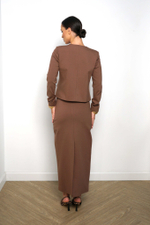 Юбка «Классика жанра» в шоколадном джерси