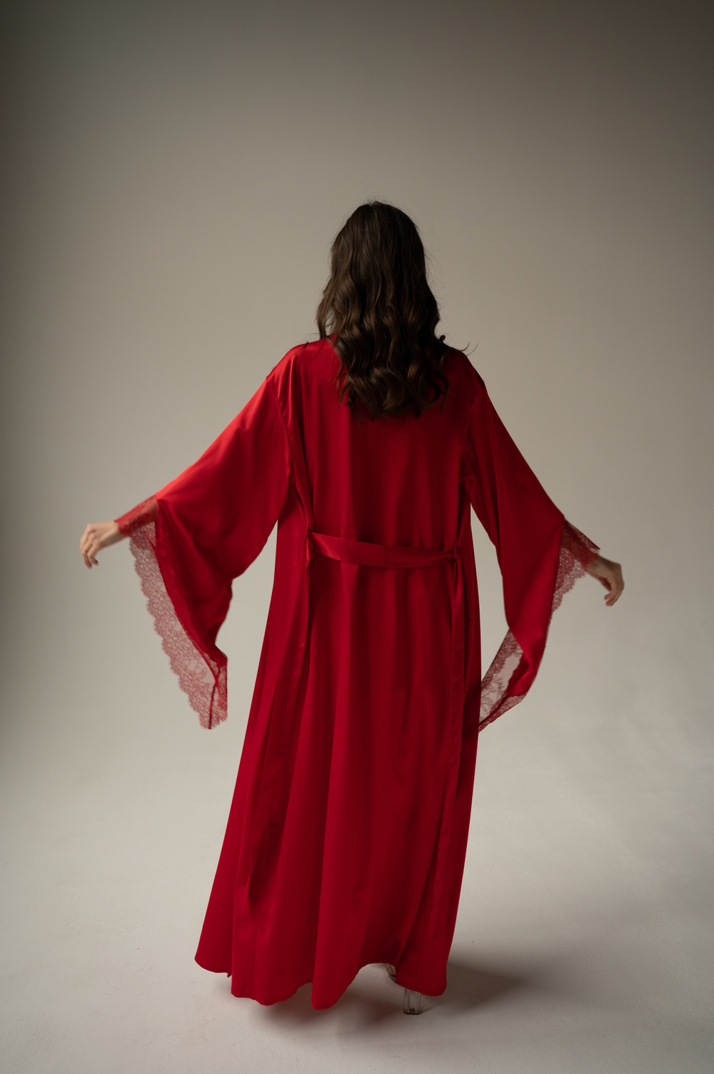 Халат-кимоно в пол Rouge Красный