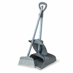 Совок для мусора КОМПЛЕКТ щетка + 2 рукоятки по 94 см, закрывающаяся крышка ЛОВУШКА, серый LAIMA PROFESSIONAL, 601508