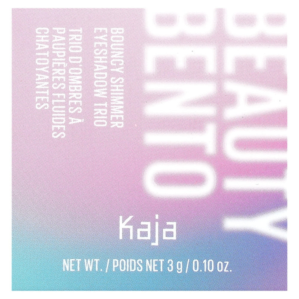 Kaja, Beauty Bento, трио теней для век, сияющий блеск, оттенок 01 розовая вода, 3 г (0,10 унции)