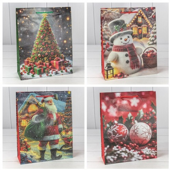 
          Пакет подарочный 26 х 32 х 10 см Набор 4 шт "Микс" (Микс)