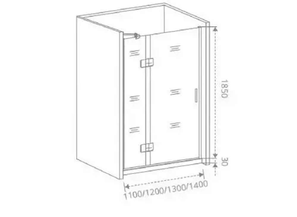 Душевая дверь в нишу Bas Saturn WTW 120*185 L