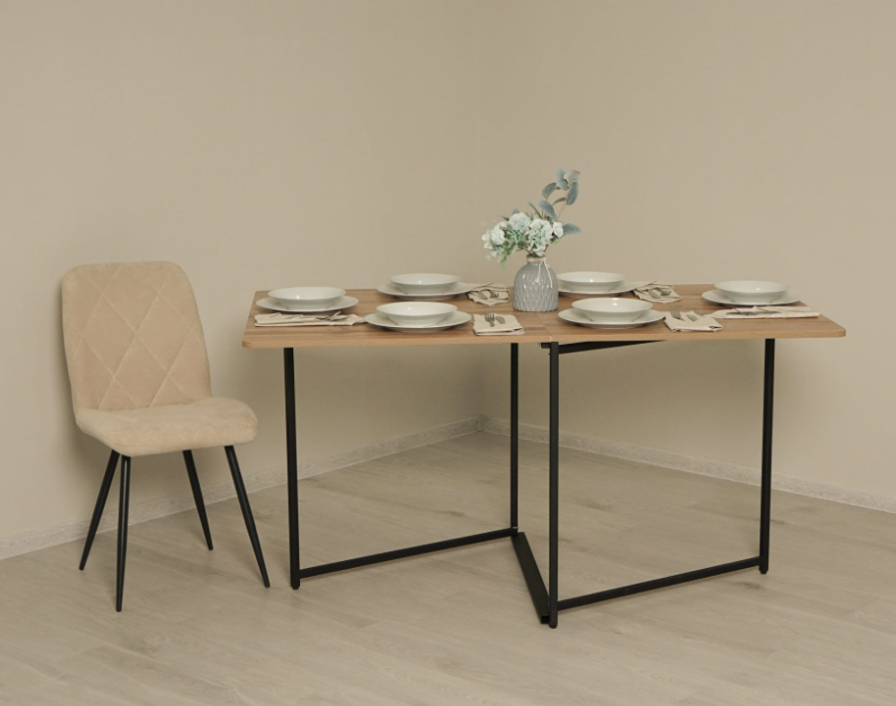 Колибри-16 (DaVita) Стол-книжка (дуб вотан/черный)