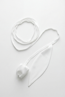 Пояс-галстук тюльпан молочный