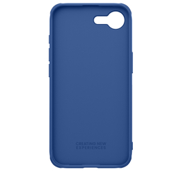 Усиленный чехол синего цвета от Nillkin для iPhone 16e, серия Super Frosted Shield Pro