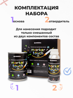 Siberia Marker Touch 2K Маркерная двухкомпонентная краска, прозрачная, 0.5 л